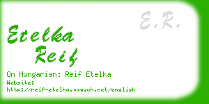 etelka reif business card